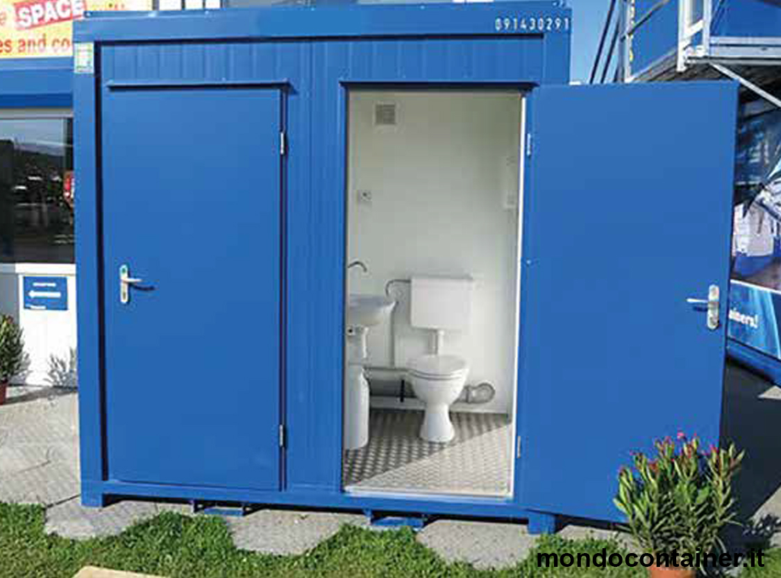 Container abitativi - box 8' a uso wc sanitario due bagni separati