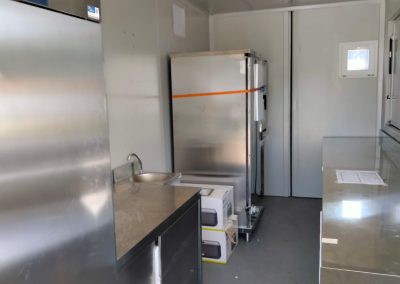 Container uso cucina posizionato per la formula 1
